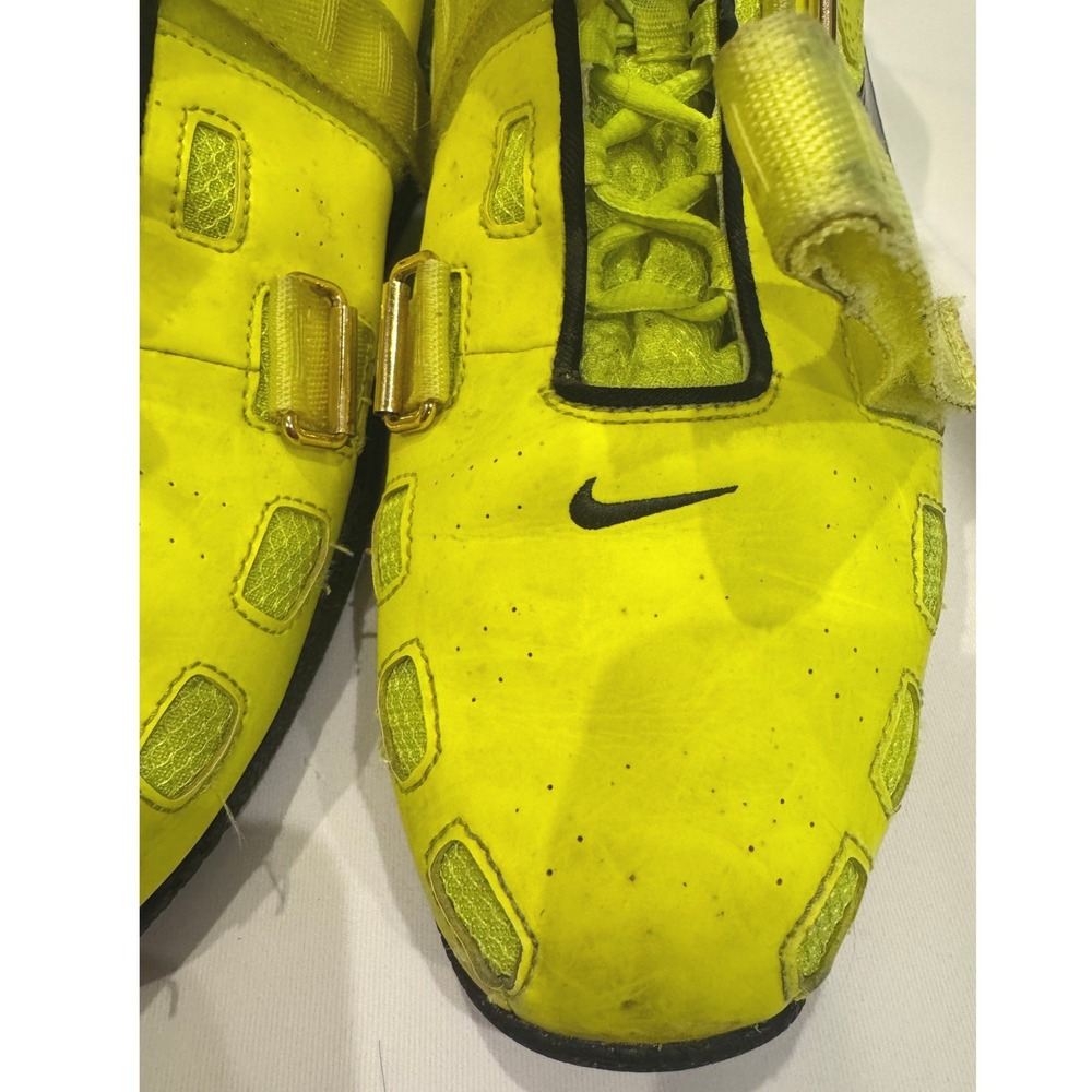 Nike Romaleos 2 Weightlifting Shoes Mens Volt Yellow Black Good Condition - Picture 8 of 10